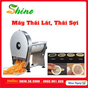 Máy thái sợi, thái lát trái cây, củ quả QUAY ĐIỆN – KIỂU VUÔNG